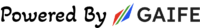 GAIFE logo with three angled, overlapping shapes in red, green, and blue next to the bold black text “GAIFE.”